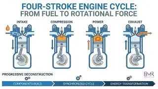 Four-Stroke Engine Explained | Intake, Compression, Power & Exhaust (IC Engine Basics)