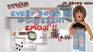 Building A House In Bloxburg But... Every Room Is A Different EMOJI !!!