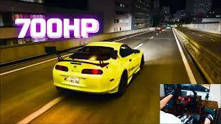 700HP Toyota Supra - Night Drive in Assetto Corsa