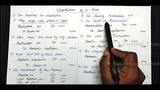 [1/8] Dissolution of a Partnership Firm | Journal Entries | Necessary Explanations | by Kauserwise