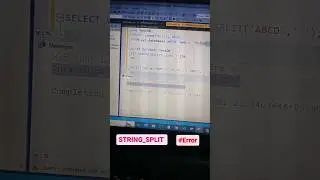 Invalid object name STRING_SPLIT() 