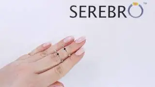 Серебряные серьги с натуральным сапфиром 