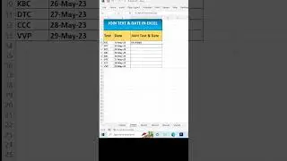 Add Text & Date in Excel 🔥| How to add text & date in excel | 