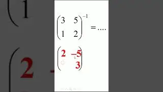 invers matriks 3 5 1 2 dengan determinan 1