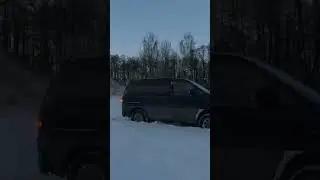 Пытались сделать дорогу по снежному полю на Mitsubishi Delica
