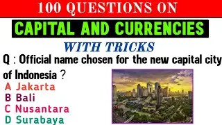 Capital And Currencies | With Tricks | PYQS | For Jkp Constable | Jkssb | Jkpsc | And other Exams .