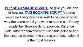 Taxi Booking Script