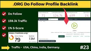 Create Very High Quality .ORG Do Follow Profile Backlink | How to Create Do Follow Backlink