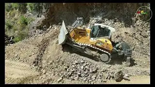 LIEBHERR 746 dozer ile  yol girişi genişletme #keşfet #komatsu #bulldozer #liebherr