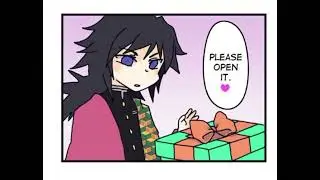 Tomioka's present ♡ - Demon slayer comic dub (comedy)