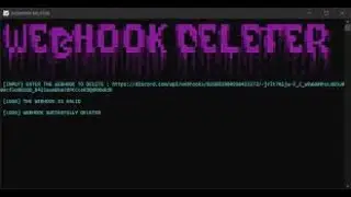 Discord Webhook Deleter | وبهوک دیلیتر