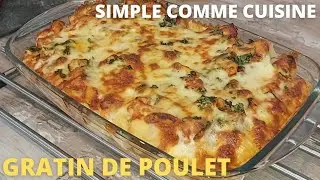 CHICKEN AND VEGETABLE GRATIN WITH TOMATO SAUCE