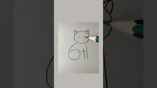 طريقة رسم قطة سهلة كيوت