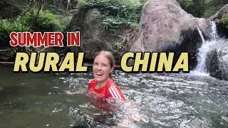 American living in a Chinese village: How to escape the summer heat!! 🥵 美国人住在中国农村，浙江炎热的夏天怎么避暑！