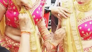 Different style bridal double Dupatta setting step by step in Hindi