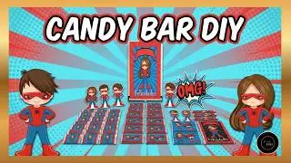 Spiderman Cumpleaños Candy Bar Kit