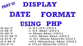 Display Date in PHP / Date Format In PHP / How to Get Date From Database In PHP /AD coding / #php