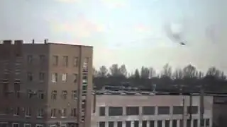 Вертолеты и истребители над Краматорском