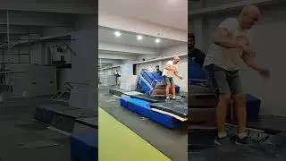 Raj nearing his 50's and on the verge of  unlocking his front flip.