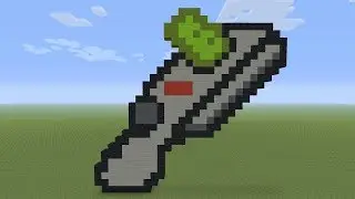Minecraft Pixel Art - Rick's Portal Gun From Rick and Morty