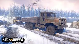 SnowRunner | ALASKA (Pedro Bay) - NEW MILITARY Truck. Hard Map ! 2K gameplay