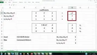 Matrix Elimination in Excel