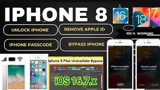 iPhone 8 Unavailable Lock Screen Solution With Sim network ✅iOS 16.7.10 by Unlock Tool 2026