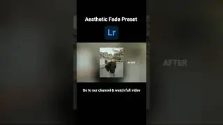 Aesthetic Fade Preset - Fujifilm Preset | Aesthetic Presets | Free Lightroom Presets DNG #shorts