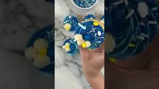 🌧️ RAIN CUPCAKES Tutorial: How to Pipe Easy Buttercream Swirls: Thunder Sun Rainbow Clouds 