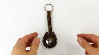 Modica Mendoza - Hakiki Deri El Yapımı Airtag Kılıfı Anahtarlık - Minimalist Tasarım