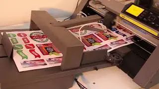 Decupare pe contur stickere, cutter cu alimentare automată, by Agrafa Print