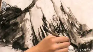 Уроки по пейзажной живописи у-син. Урок 10.2 