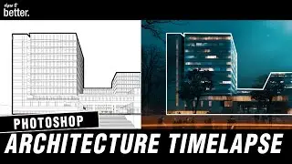 Office Building Visualisation Timelapse in Photoshop