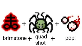 TboI Repentance Synergy №1 Brimstone+quad shoot+pop!