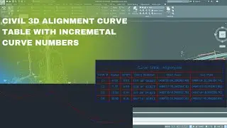 Prepare an Alignment Curve table with Civil 3D with incremental curve numbers