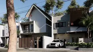 ANIMASI DESAIN FASAD RUMAH 2 LANTAI