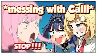 Ame and Kronii Really Love Messing with Calli, Peak TimeDuo Moment