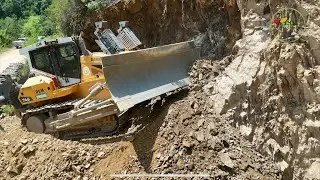 LIEBHERR 746 dozer ile  yol girişi genişletme uzun versiyon 1 #keşfet #komatsu #bulldozer #liebherr