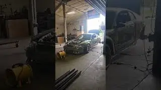 Barra Swapped New Edge Drift Mustang on Dyno 