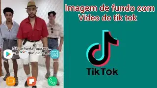 Fundo do ecrã com vídeo do tik tok