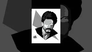 Python Turtle Graphics - 53 ||  shah rukh khan || Art by Code #shorts