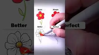 Draw Flowers! #art #drawing #shorts #flowers #howtodraw #easydraw