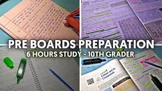 PRE-BOARDS PREPARATION VLOG | 10TH GRADER | 6 HOURS STUDY VLOG