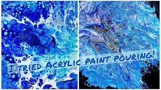 🎨I tried Acrylic Paint Pouring for the first time and it actually worked! 🎨