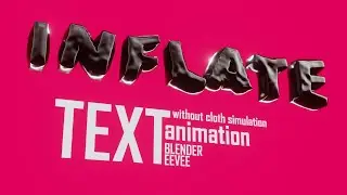 INFLATE TEXT ANIMATION IN BLENDER 4.2 EEVEE TUTORIAL