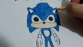 Cómo PINTAR a 😊SONIC FUNKO POP 😉/how to PAINT SONIC FUNKO POP