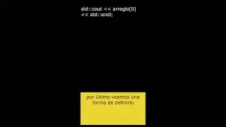 Tips rapidos en C++ / arrays   