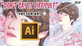 Vector Portrait using Adobe Illustrator | BTS