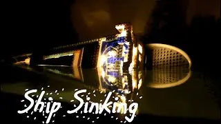 Lego ship sinking with lights
