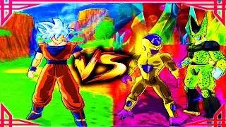 Hardest challenge 1 Vs 2 max difficulty - Ultra Instinct Goku Vs Golden Frieza and Cell